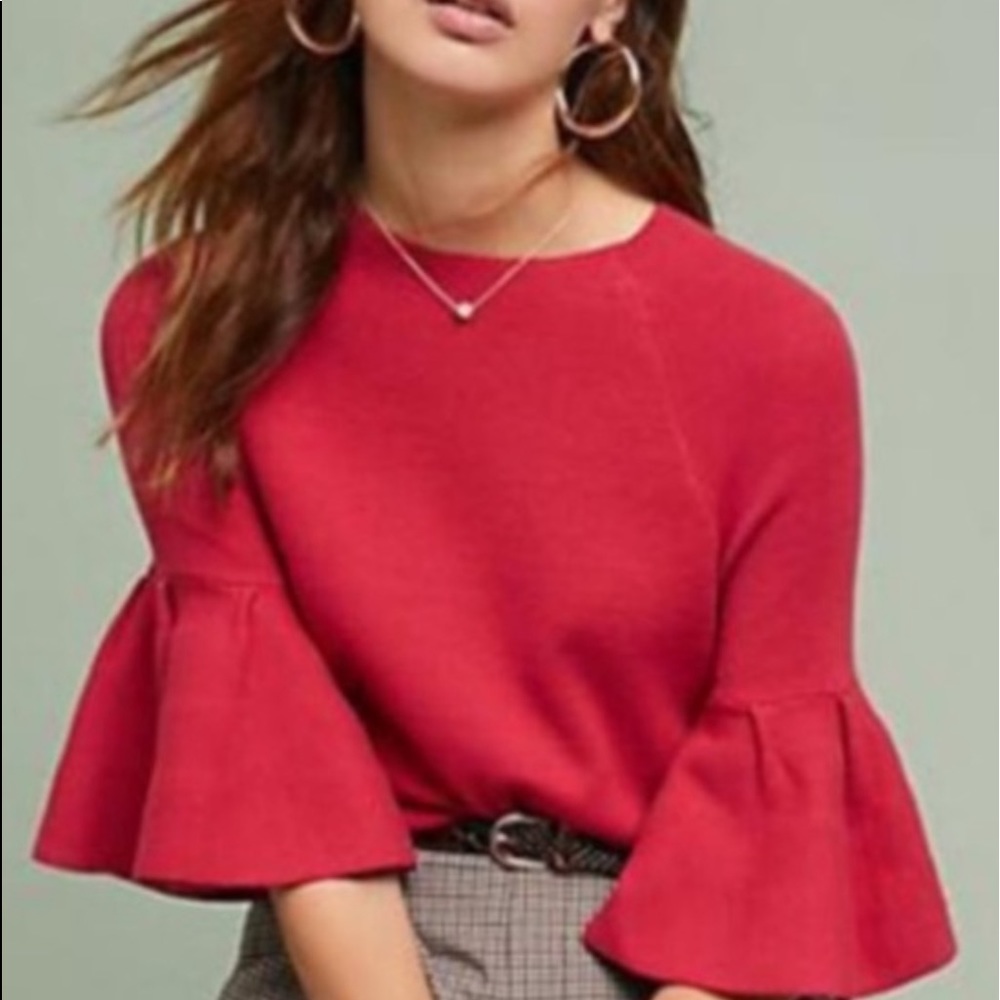 Anthropologie Anais moth bell sleeve sweater